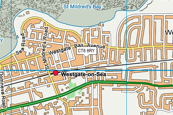 CT8 8RY map - OS VectorMap District (Ordnance Survey)
