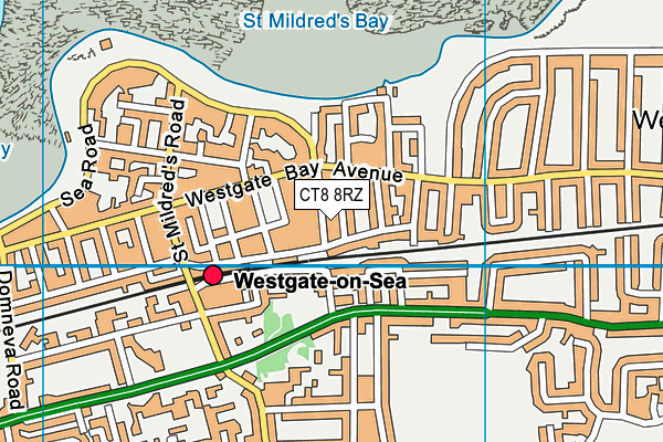 CT8 8RZ map - OS VectorMap District (Ordnance Survey)