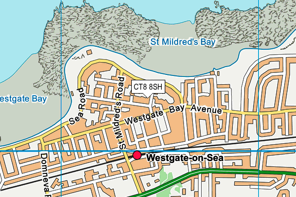 CT8 8SH map - OS VectorMap District (Ordnance Survey)