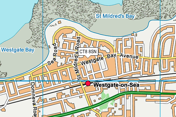 CT8 8SN map - OS VectorMap District (Ordnance Survey)