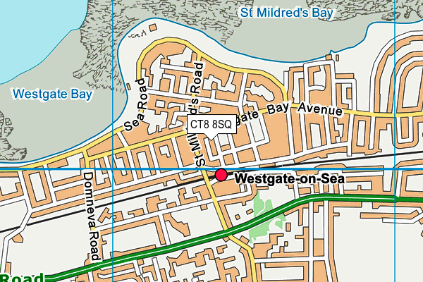 CT8 8SQ map - OS VectorMap District (Ordnance Survey)