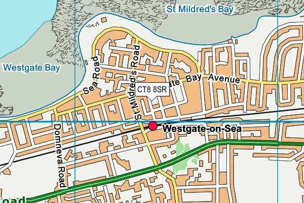 CT8 8SR map - OS VectorMap District (Ordnance Survey)
