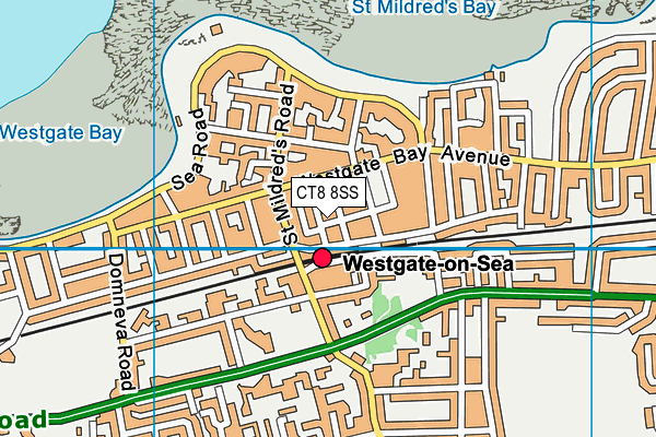 CT8 8SS map - OS VectorMap District (Ordnance Survey)
