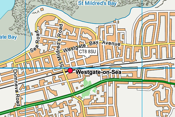 CT8 8SU map - OS VectorMap District (Ordnance Survey)