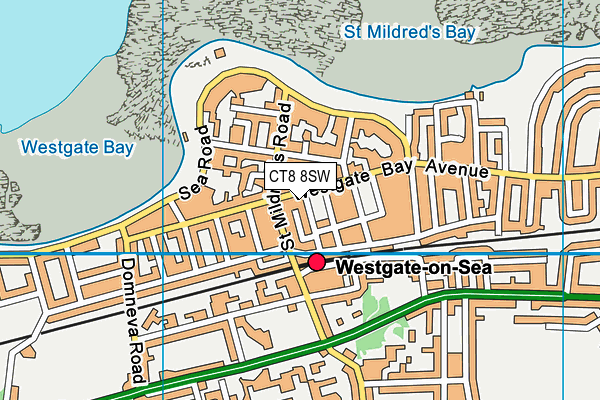 CT8 8SW map - OS VectorMap District (Ordnance Survey)