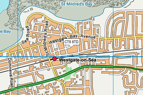 CT8 8TD map - OS VectorMap District (Ordnance Survey)