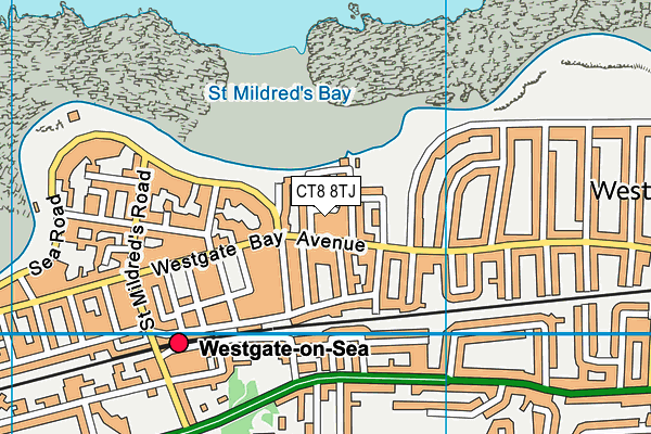 CT8 8TJ map - OS VectorMap District (Ordnance Survey)