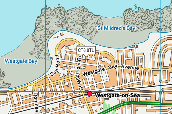 CT8 8TL map - OS VectorMap District (Ordnance Survey)