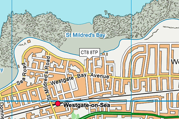 CT8 8TP map - OS VectorMap District (Ordnance Survey)