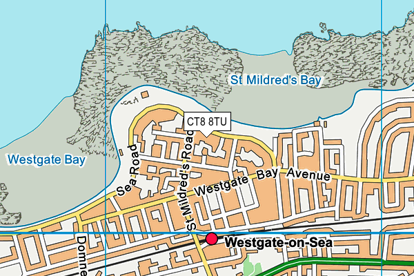 CT8 8TU map - OS VectorMap District (Ordnance Survey)