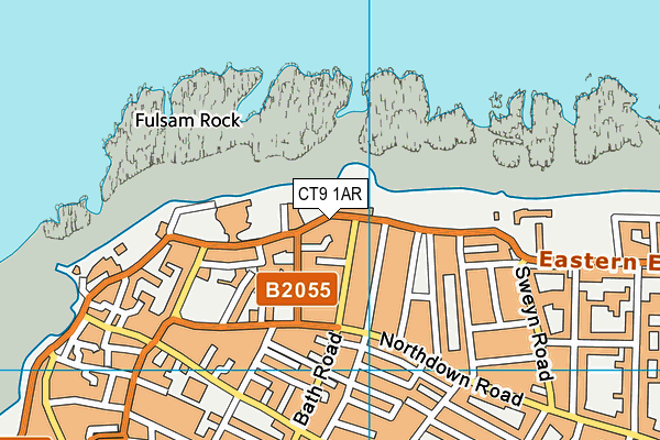 CT9 1AR map - OS VectorMap District (Ordnance Survey)