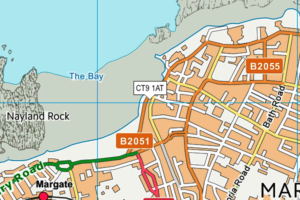 CT9 1AT map - OS VectorMap District (Ordnance Survey)