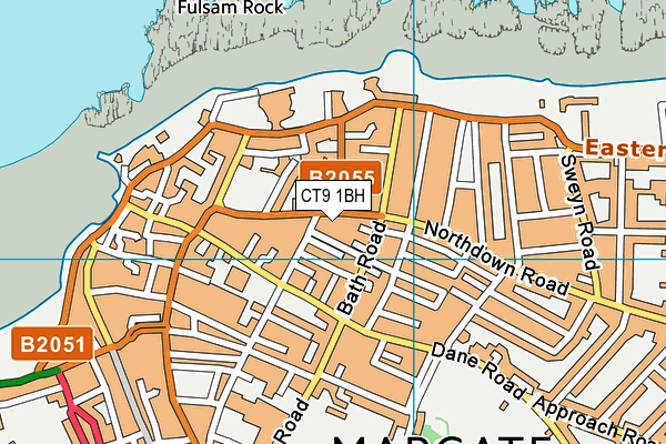 CT9 1BH map - OS VectorMap District (Ordnance Survey)
