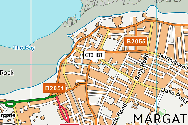 CT9 1BT map - OS VectorMap District (Ordnance Survey)