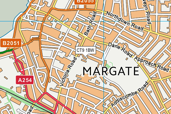 CT9 1BW map - OS VectorMap District (Ordnance Survey)