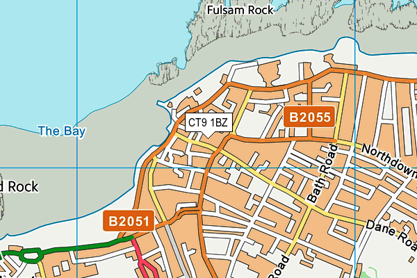 CT9 1BZ map - OS VectorMap District (Ordnance Survey)
