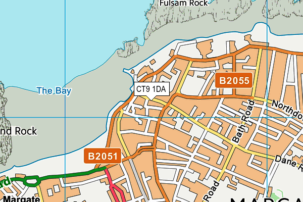 CT9 1DA map - OS VectorMap District (Ordnance Survey)