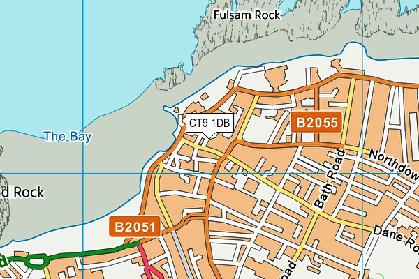 CT9 1DB map - OS VectorMap District (Ordnance Survey)