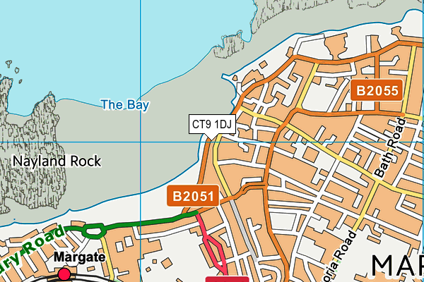 CT9 1DJ map - OS VectorMap District (Ordnance Survey)