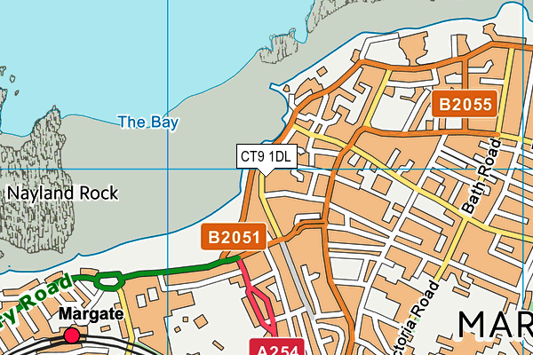 CT9 1DL map - OS VectorMap District (Ordnance Survey)