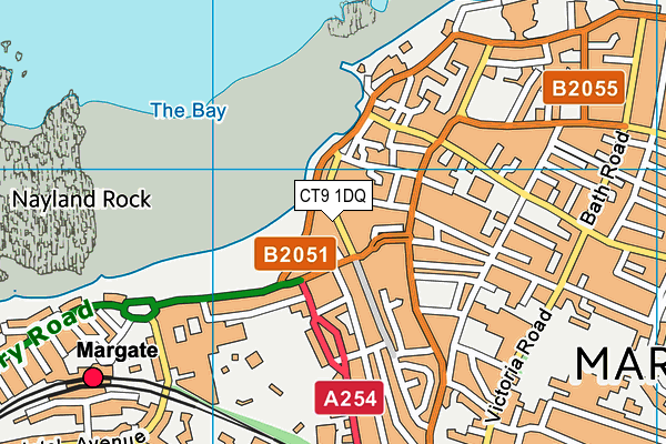 CT9 1DQ map - OS VectorMap District (Ordnance Survey)