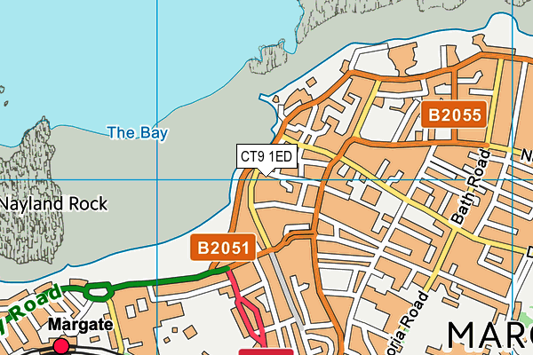 CT9 1ED map - OS VectorMap District (Ordnance Survey)