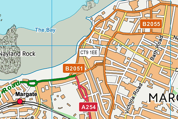 CT9 1EE map - OS VectorMap District (Ordnance Survey)