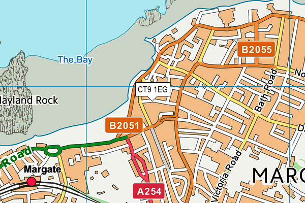 CT9 1EG map - OS VectorMap District (Ordnance Survey)