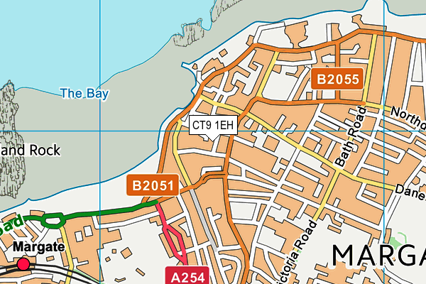 CT9 1EH map - OS VectorMap District (Ordnance Survey)