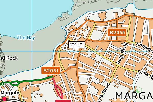 CT9 1EJ map - OS VectorMap District (Ordnance Survey)