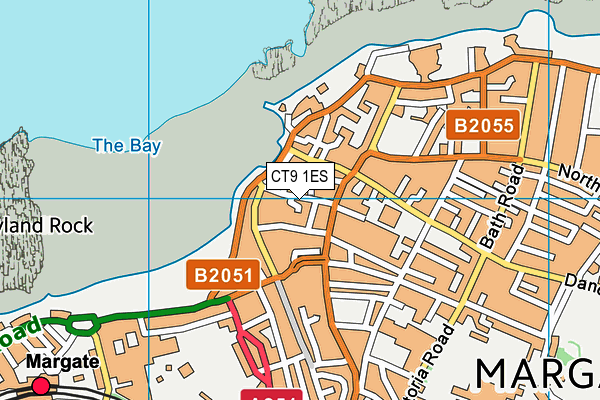 CT9 1ES map - OS VectorMap District (Ordnance Survey)