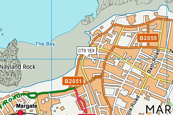 CT9 1EX map - OS VectorMap District (Ordnance Survey)