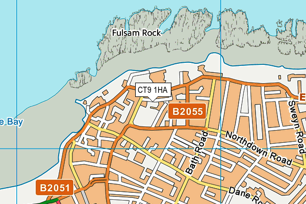 CT9 1HA map - OS VectorMap District (Ordnance Survey)