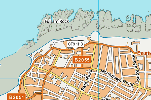 CT9 1HB map - OS VectorMap District (Ordnance Survey)