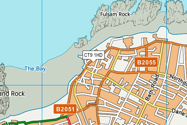 CT9 1HD map - OS VectorMap District (Ordnance Survey)