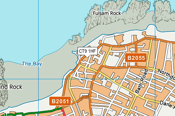 CT9 1HF map - OS VectorMap District (Ordnance Survey)