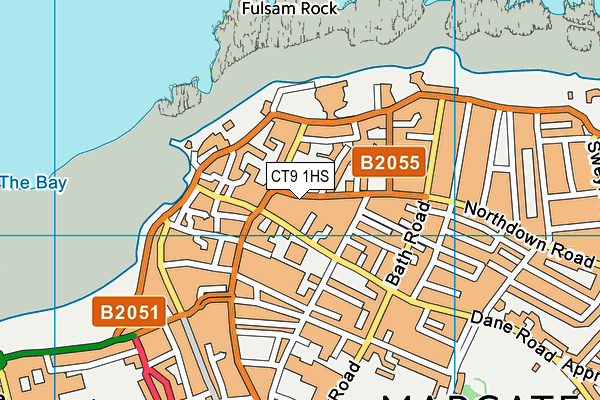 CT9 1HS map - OS VectorMap District (Ordnance Survey)