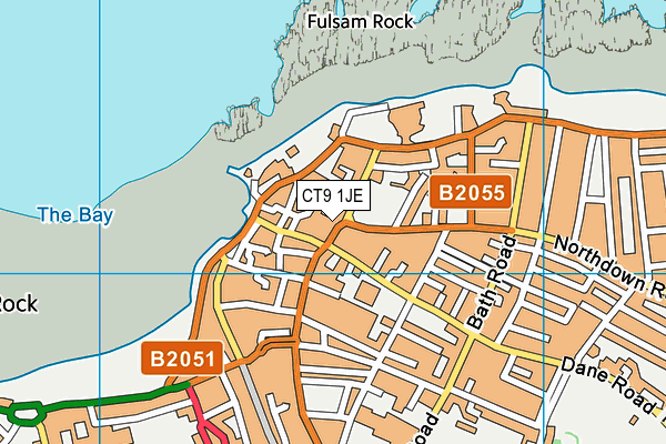 CT9 1JE map - OS VectorMap District (Ordnance Survey)