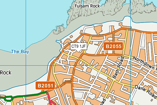 CT9 1JF map - OS VectorMap District (Ordnance Survey)