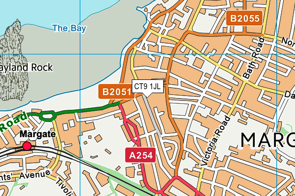 CT9 1JL map - OS VectorMap District (Ordnance Survey)