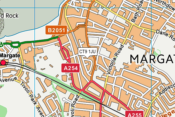 CT9 1JU map - OS VectorMap District (Ordnance Survey)