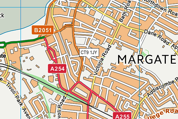 CT9 1JY map - OS VectorMap District (Ordnance Survey)