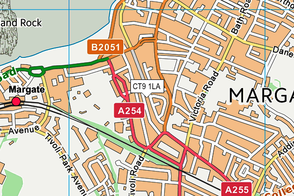 CT9 1LA map - OS VectorMap District (Ordnance Survey)