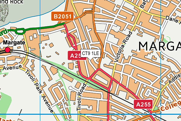 CT9 1LE map - OS VectorMap District (Ordnance Survey)