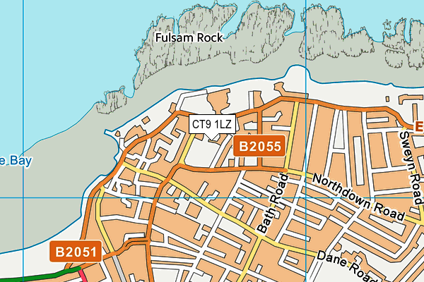 CT9 1LZ map - OS VectorMap District (Ordnance Survey)