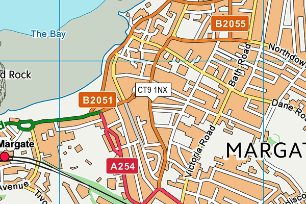 CT9 1NX map - OS VectorMap District (Ordnance Survey)