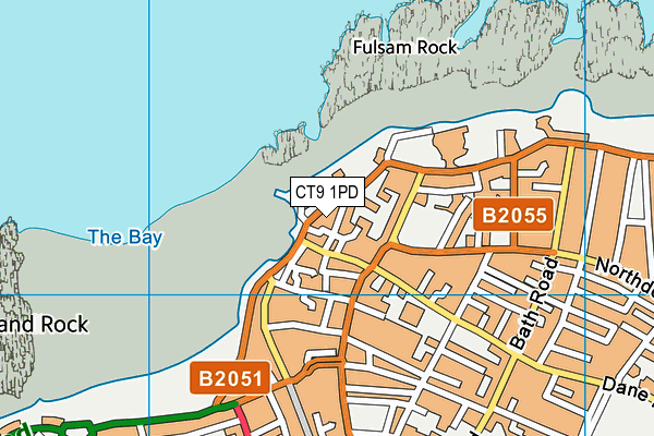 CT9 1PD map - OS VectorMap District (Ordnance Survey)