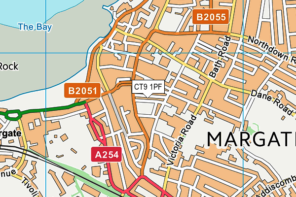 CT9 1PF map - OS VectorMap District (Ordnance Survey)