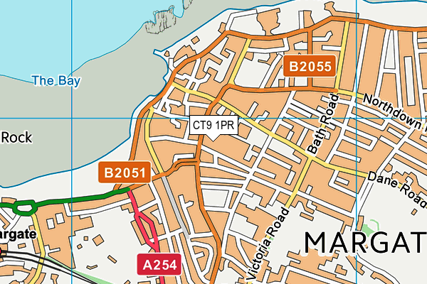 CT9 1PR map - OS VectorMap District (Ordnance Survey)