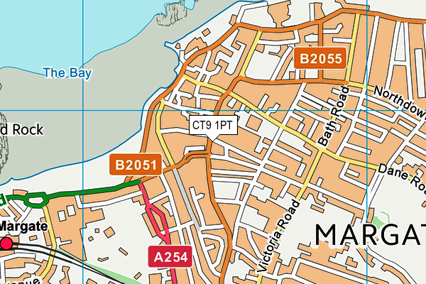 CT9 1PT map - OS VectorMap District (Ordnance Survey)